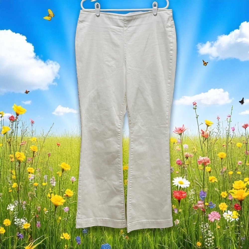 INC White Bootcut Pants Size 16 High Rise Stretch Denim‎ Jeans NWT Summer